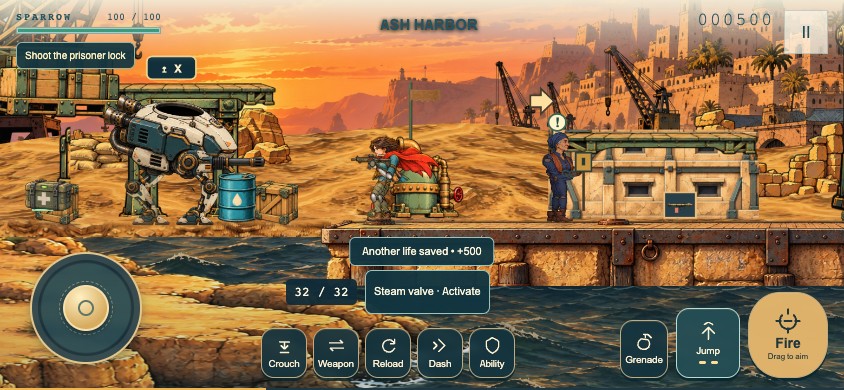 Retro Gunfire desert frontline gameplay